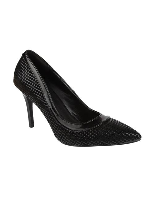 black leatherette slip on pumps - 10524620 - Very Small Image - 1