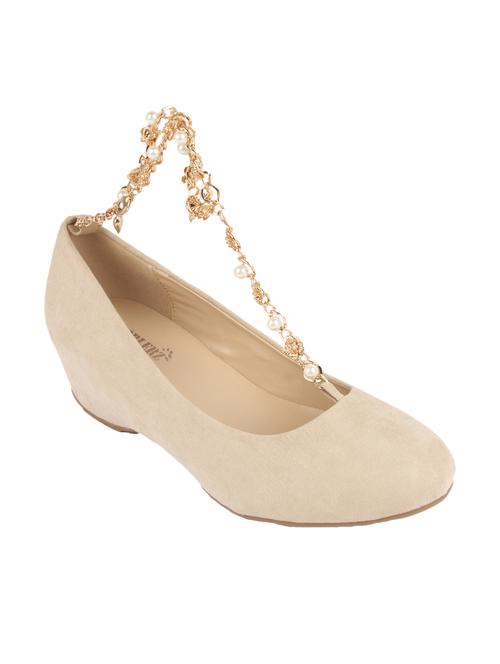 beige leatherette wedge - 10524648 - Very Small Image - 1