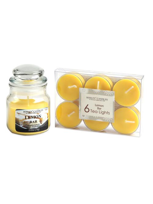 lemon bar scented jar candle & tealights set - 1052480 - Very Small Image - 1