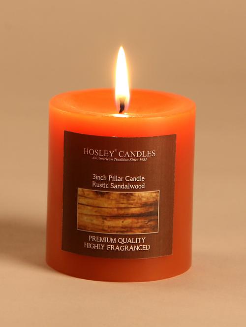 rustic sandalwood scented pillar candle - 1052498 - Very Small Image - 1