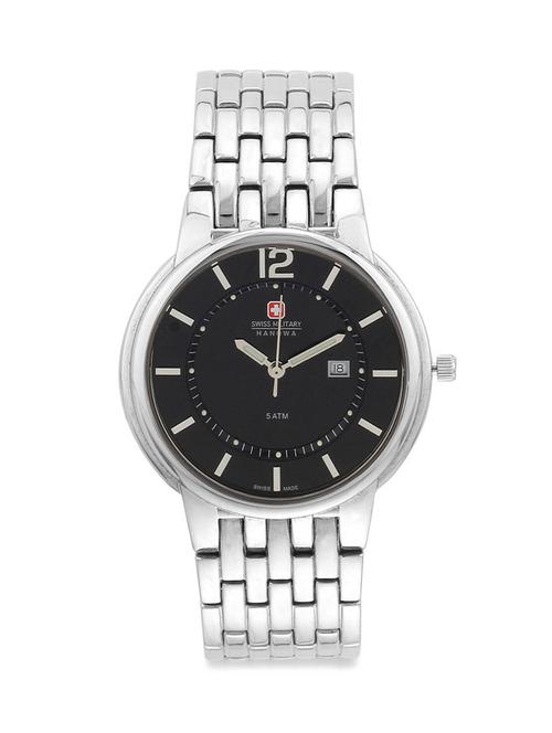 swiss military unisex black beauti stainless steel swiss movement date watch - 10530626 - Very Small Image - 1