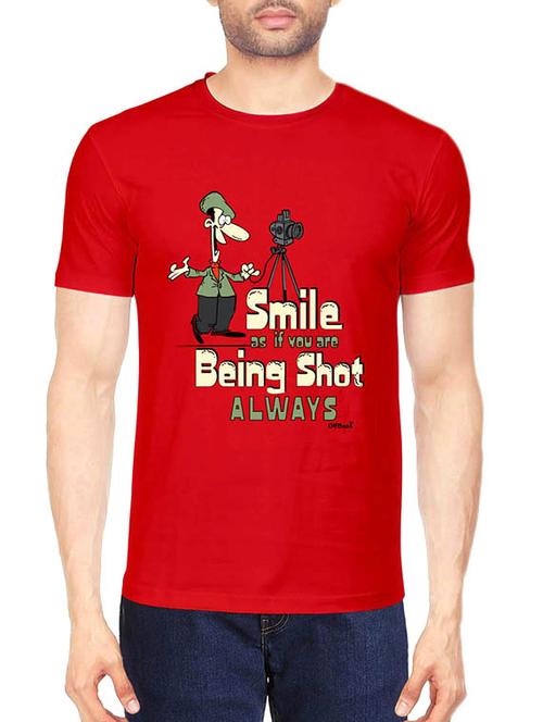 offbeat red tshirt - 10532167 - Very Small Image - 1