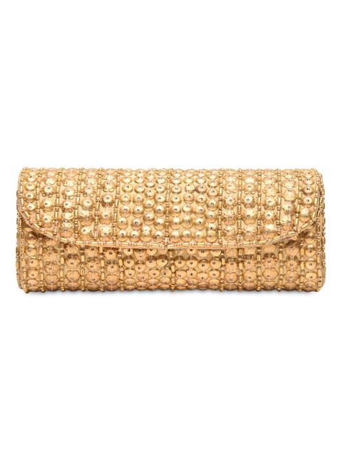 golden silk embellished clutch - 1053819 - Very Small Image - 1