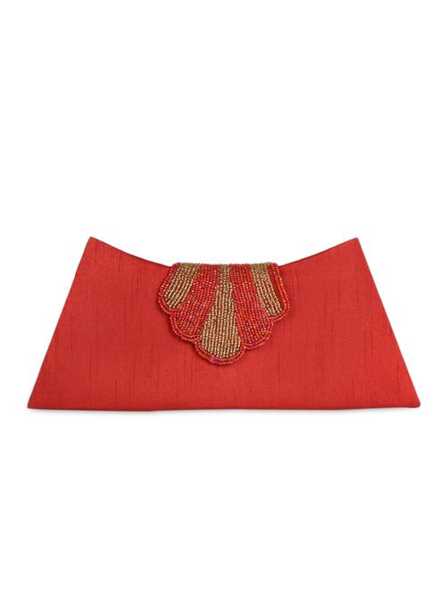 Beaded Flap Closure Red Clutch - 1053821 - Very Small Image - 1