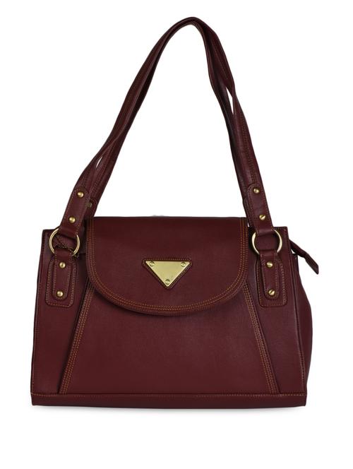 Red Flap Closure Plain Handbag - 1053898 - Very Small Image - 1