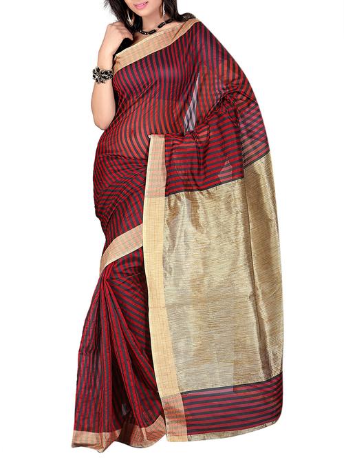 red art silk saree - 10542013 - Very Small Image - 1