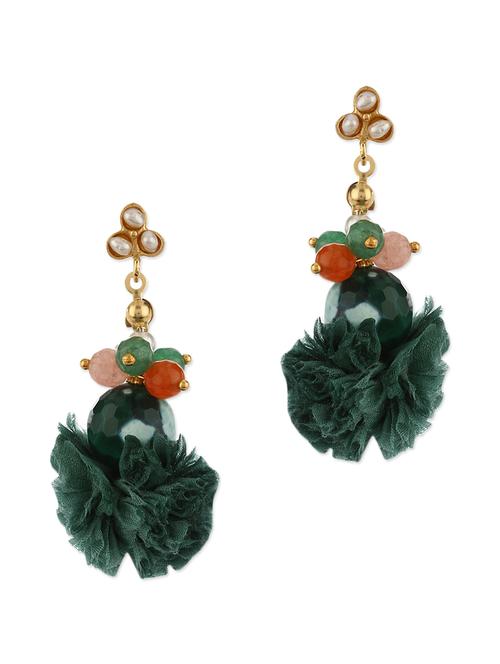 whirling dervish dangling agate green earrings - 10543335 - Very Small Image - 1