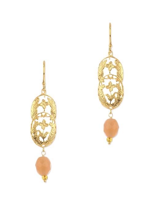 victorian flower motif dangler earrings - 10543349 - Very Small Image - 1