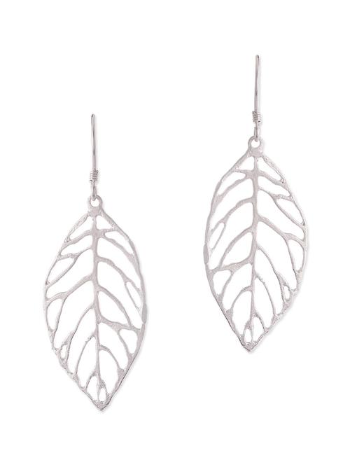 fall leaf silver plated earrings - 10543360 - Very Small Image - 1