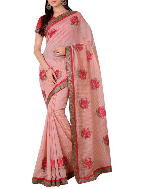 red cotton saree - 10543540 - Very Small Image - 1