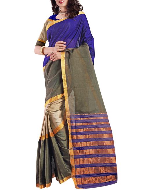 multicolor cotton saree - 10543544 - Very Small Image - 1