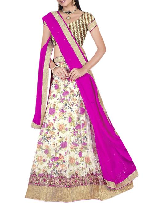 pink net lehenga - 10543558 - Very Small Image - 1
