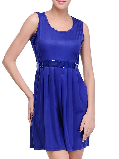 blue viscose dress - 10544318 - Very Small Image - 1