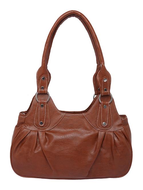 tan leatherette handbag - 10545376 - Very Small Image - 1