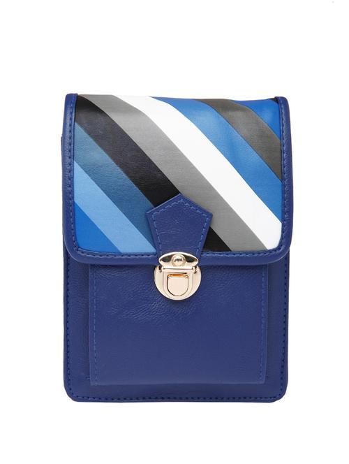 navy leatherette sling bag - 10545378 - Very Small Image - 1