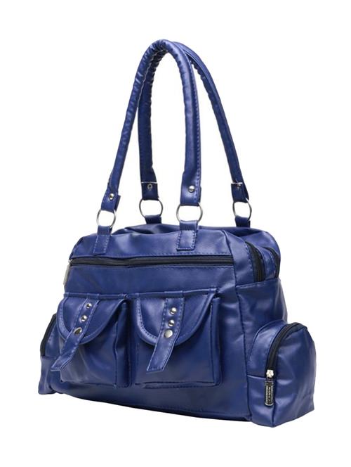 blue leatherette handbag - 10545569 - Very Small Image - 1