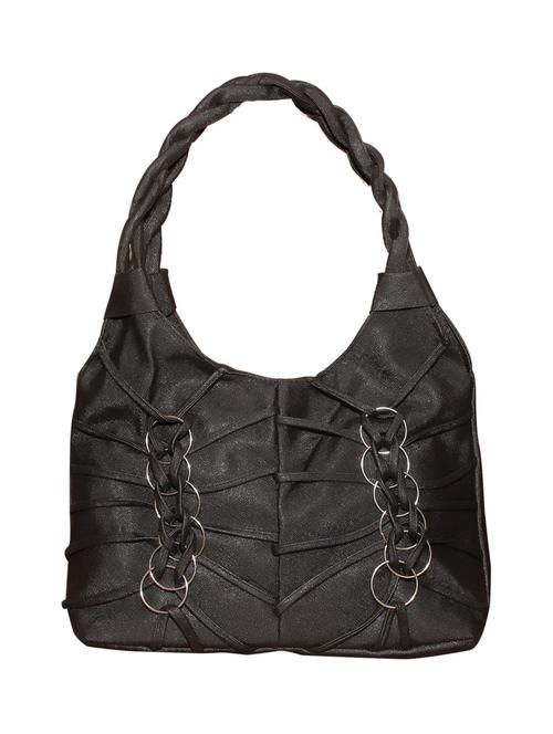black leatherette handbag - 10545608 - Very Small Image - 1