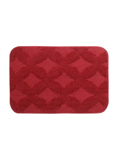 lushomes ultra soft microfiber polyester red regular bath mat - 10549524 - Very Small Image - 1