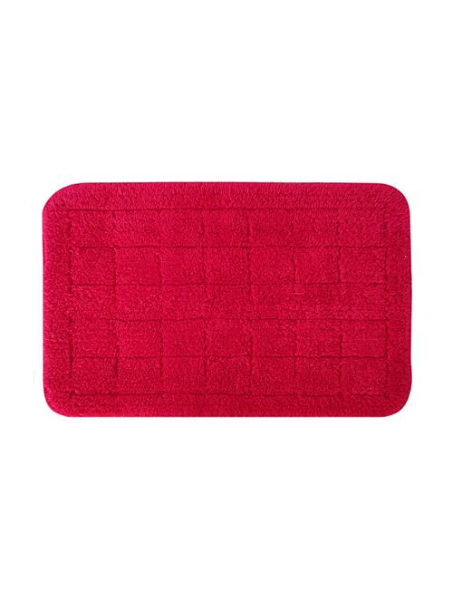 lushomes ultra soft cotton tomato red regular bath mat - 10549599 - Very Small Image - 1