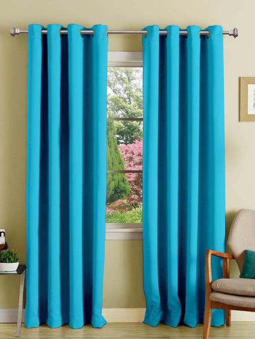 lushomes plain tac polyester blackout curtains with 8 metal eyelets for door - 10550783 - Very Small Image - 1