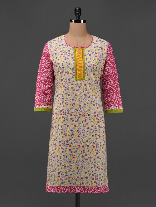 printed cotton kurta - 1055128 - Very Small Image - 1