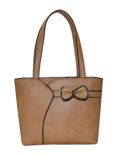 beige leatherette handbag - 10551473 - Very Small Image - 1