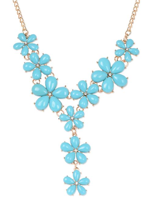hanging enamel flowers necklace - 1055273 - Very Small Image - 1