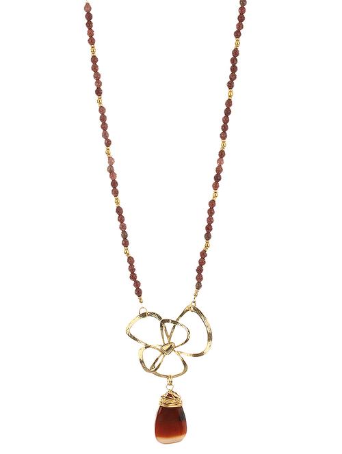 quartzite and agate avante-garde long necklace - 10552738 - Very Small Image - 1