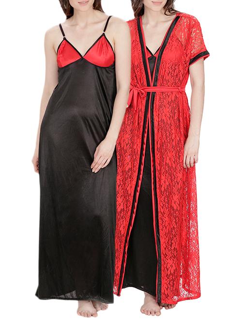 red satin nightwear - 10554335 - Very Small Image - 1
