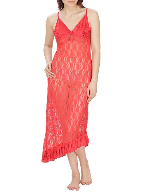 red satin nightwear - 10554344 - Very Small Image - 1