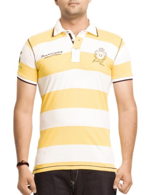 yellow, white cotton tshirt - 10557994 - Very Small Image - 1