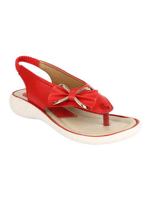 red leatherette sandals - 10558048 - Very Small Image - 1