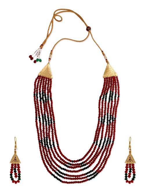 red brass necklaces and earring - 10559847 - Very Small Image - 1