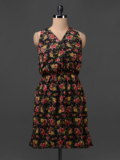 floral printed chiffion dress - 1056079 - Very Small Image - 1