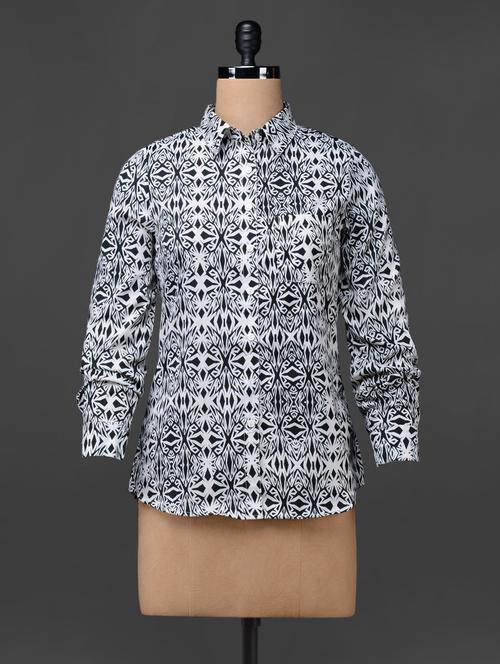 printed polycrepe shirt - 1056094 - Very Small Image - 1