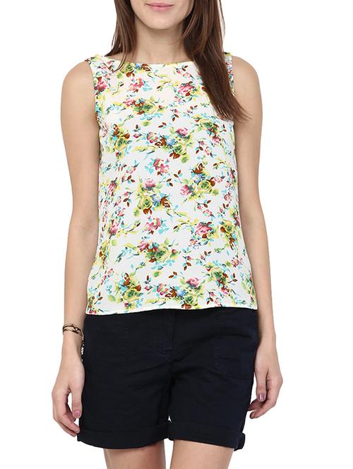 offwhite crepe top - 10570537 - Very Small Image - 1