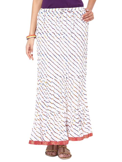 white cotton skirts - 10571846 - Very Small Image - 1