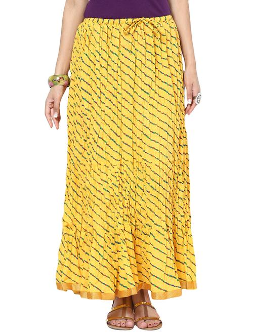 yellow cotton skirts - 10571847 - Very Small Image - 1