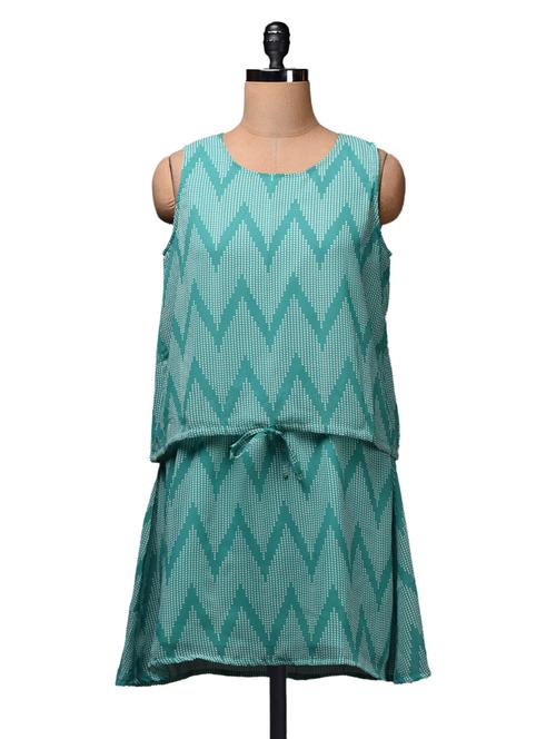 georgette chevron printed dress - 1057284 - Very Small Image - 1