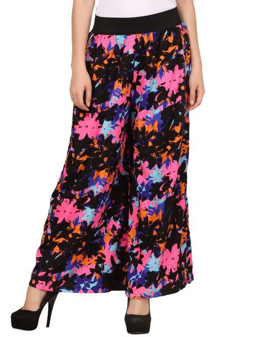 mutli poly crepe palazzos - 10576760 - Very Small Image - 1