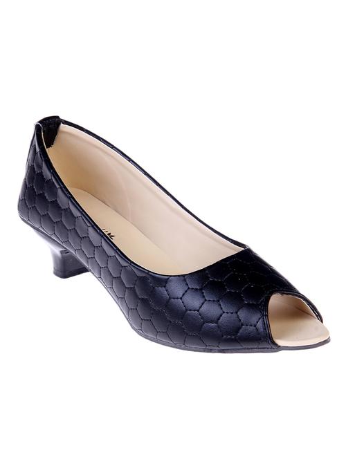 black leatherette slip on sandals - 10577277 - Very Small Image - 1