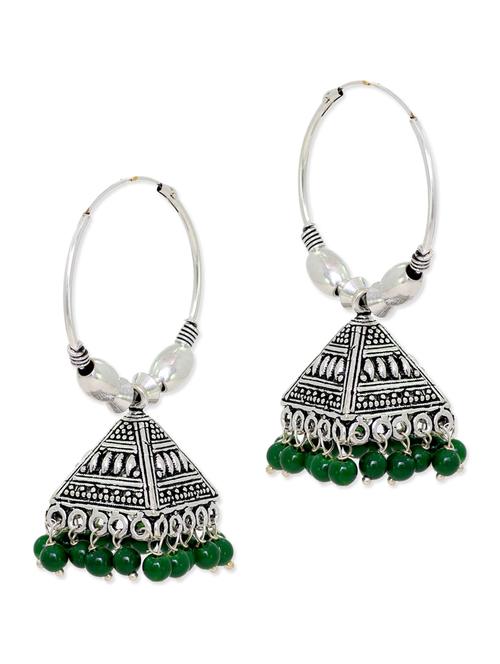 green metal alloy earring - 10577492 - Very Small Image - 1
