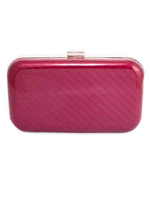 Wine red box sling clutch - 1057899 - Very Small Image - 1