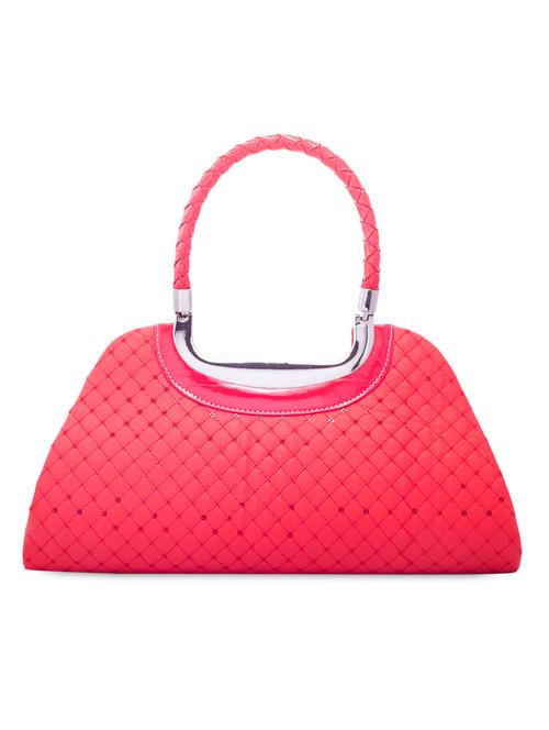 Coral leatherette handbag - 1057917 - Very Small Image - 1