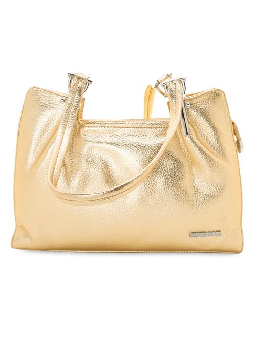 Gold leatherette handbag - 1057968 - Very Small Image - 1