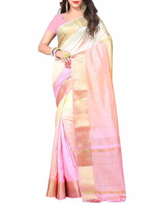 yellow silk saree - 10580797 - Very Small Image - 1