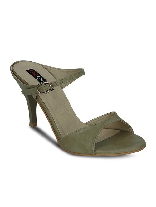 olive leatherette sandal - 10588879 - Very Small Image - 1