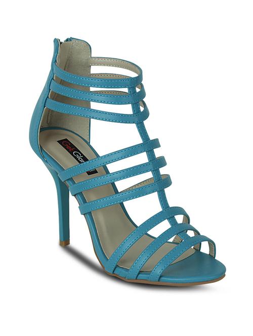 blue leatherette closed back sandals - 10588903 - Very Small Image - 1