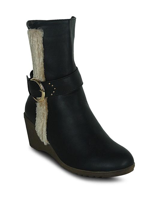 black leatherette ankle boot - 10588932 - Very Small Image - 1