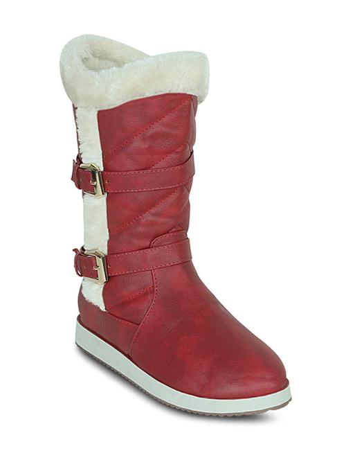 red leatherette boot - 10588954 - Very Small Image - 1